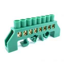 Szyna izolowana zielona 8P DIN 8x12 NPE-G8-8 Tracon