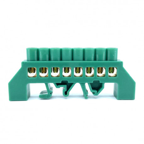 Szyna izolowana zielona 8P DIN 8x12 NPE-G8-8 Tracon