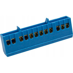 Szyna izolowana niebieska 12P DIN 6x9 NPE-ZB Tracon