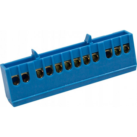 Szyna izolowana niebieska 12P DIN 6x9 NPE-ZB Tracon