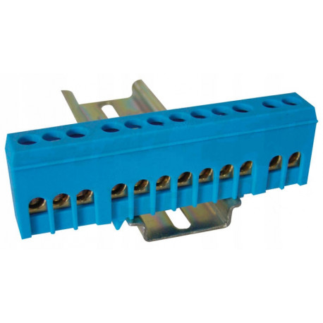 Szyna izolowana niebieska 12P DIN 6x9 NPE-ZB Tracon