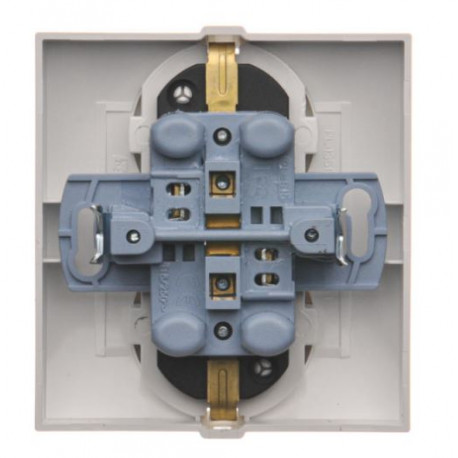 Simon54 Gniazdo 2-krotne SCHUCO z uziemieniem DGSZ2Z/11 biały