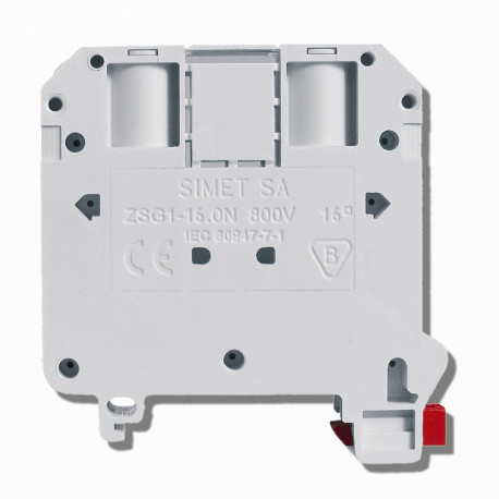 Złączka szynowa 2-przewodowa 16 mm szara ZSG1-16N SIMET