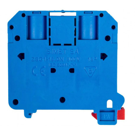 Złączka szynowa 2-przewodowa 16 mm niebieska ZSG1-16N SIMET