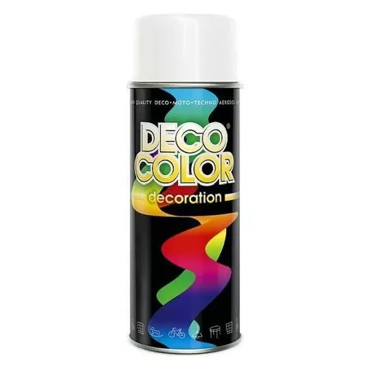 Lakier Spray Profes 400ml biały połysk Deco Color Lakier Spray Profes 400ml biały połysk Deco Color