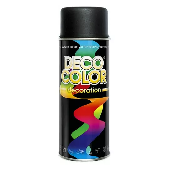 Lakier Spray Profes 400ml czarny mat DECO COLOR