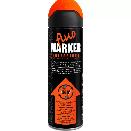 Lakier Marker Spray fluo pomarańczowy 500 ml geodezyjny 006291 Lakier Marker Spray fluo pomarańczowy 500 ml geodezyjny 006291