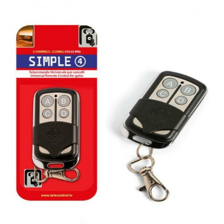 Pilot do bram uniwersalny 4-kodowy 433,92MHz SIMPLE