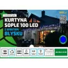 Kurtyna sople LED100 ef. błysku 7,2W niebieska 5m