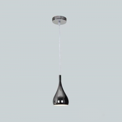 CORRADO D chandelier pendant single metal chrome E27 40W