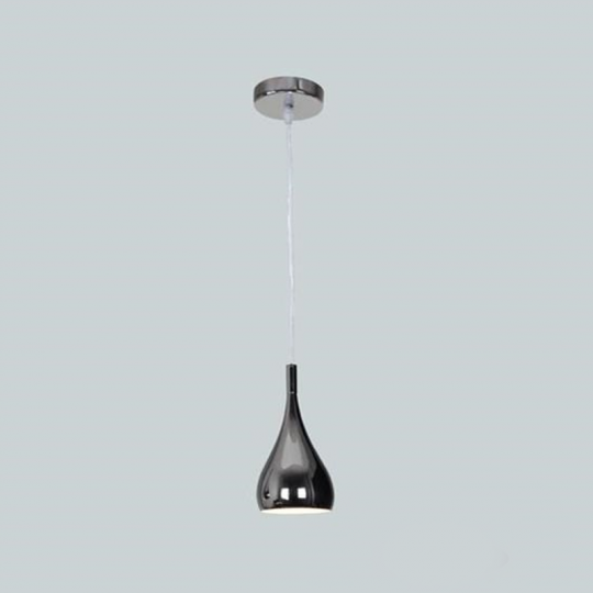 CORRADO D chandelier pendant single metal chrome E27