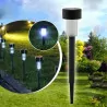 Lampka solarna wbijana czarna plastik CW VO0813