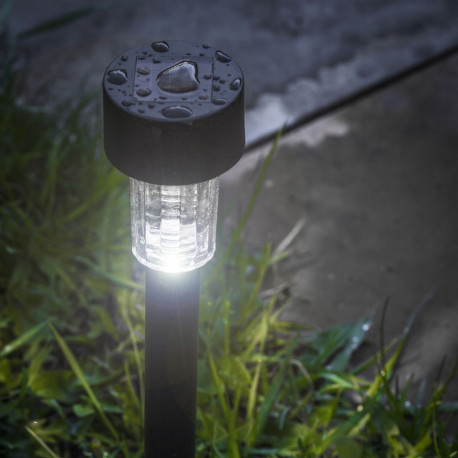 Lampka solarna wbijana czarna plastik CW VO0813