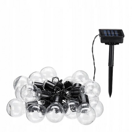 Girlanda solarna przezroczysta WW 10LED 0736