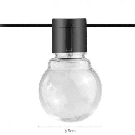 Girlanda solarna przezroczysta WW 10LED 0736