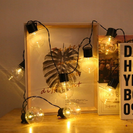 Girlanda solarna przezroczysta WW 10LED 0736