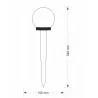 Lampka solarna wbijana KULA 10cm CW VO2214
