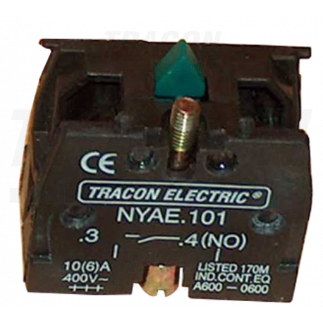 Blok styków do przycisków 1xNO 3A/400V NYAE101 TRACON