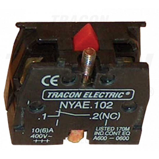 Contact block for pushbutton 1xNC 3A/400V NYAE102 TRACON