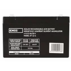 Akumulator ołowiowy AGM 6V/12Ah F4 E-6120 EMOS