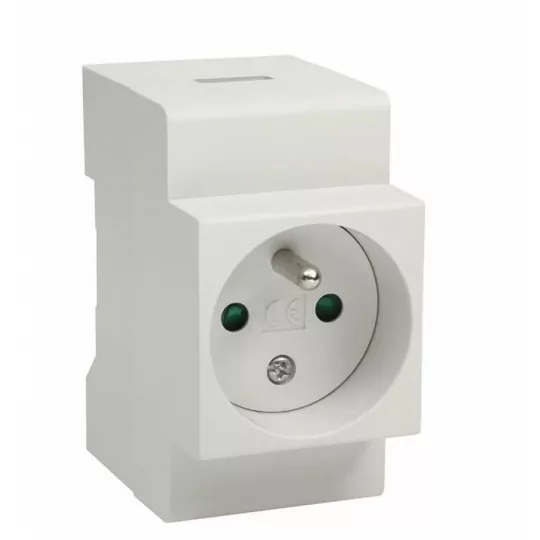 Gniazdo na szynę z uziemieniem 16A 230V 2P+E 420-230 Viplast