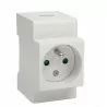 Gniazdo na szynę z uziemieniem 16A 230V 2P+E 420-230 Viplast