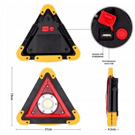 Latarka warsztatowa akumulatorowa wielofunkcyjna ostrzegawcza LB0182 LIBOX
