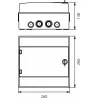 Hermetic modular 1x8 surface mounted switchgear IP65 RH-8 36.8 ELEKTRO-PLAST Opatówek