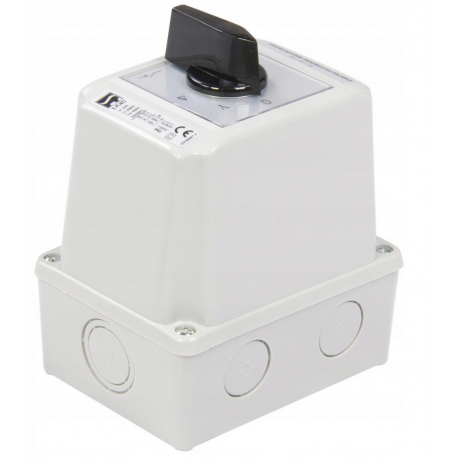 Łącznik krzywkowy gwiazda-trójkąt 3P 40A w obudowie ŁK40-4.831OB3 IP65 SPAMEL