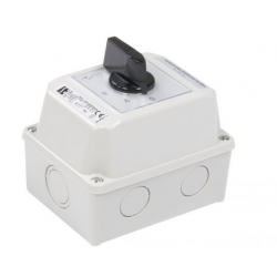 Łącznik krzywkowy gwiazda-trójkąt 3P 25A w obudowie ŁK25R-4.831OB2 IP65 SPAMEL