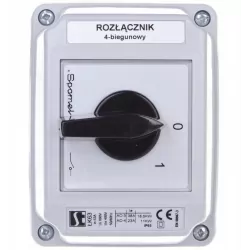 Łącznik krzywkowy 0-1 4P 63A ŁK63-2.8210 OB2 SPAMEL