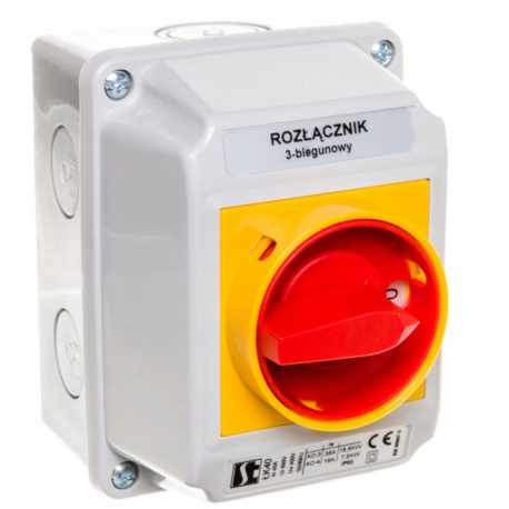 Łącznik krzywkowy ŁK40-2.8211OB2ZC IP65 Spamel