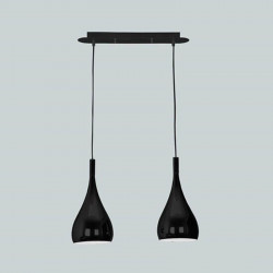 CORRADO-2D chandelier double pendant metal BLACK E27 40W Vitalux