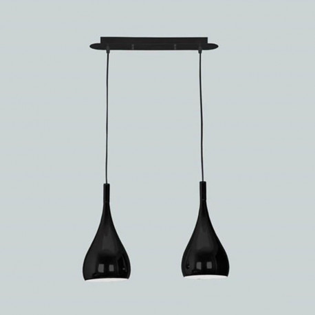 Żyrandol CORRADO-2D zwis podwójny metal BLACK E27 40W Vitalux