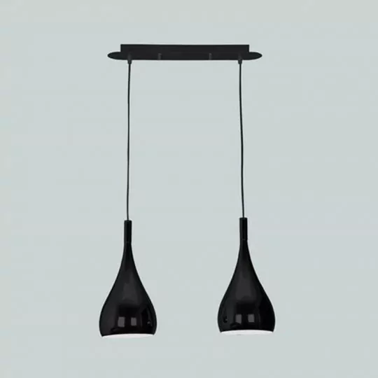 Żyrandol CORRADO-2D zwis podw. metal BLACK E27
