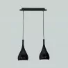 Żyrandol CORRADO-2D zwis podw. metal BLACK E27