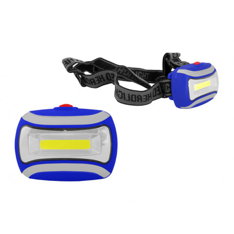 Latarka czołowa TS-1860 niebieska COB LED 2W 3xAAA TIROSS