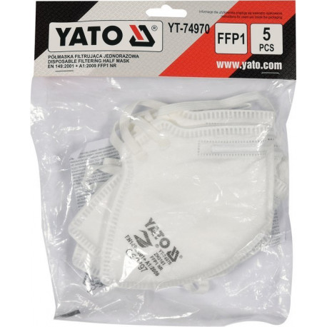 Maseczka przeciwpylna bez zaworu FFP1 YT-74970 YATO