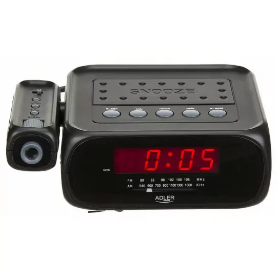 Radiobudzik z projektorem 1120 czarny Adler