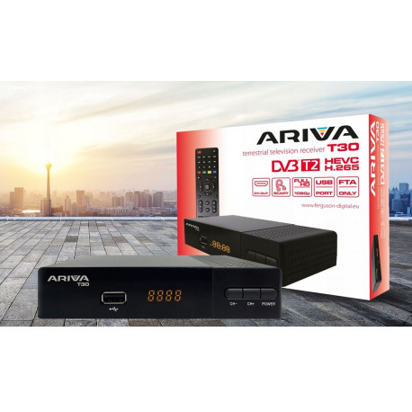 Tuner dekoder DVBT/T2 HEVC/H.265 T30 Ariva Ferguso-9011