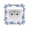 Simon10 Gniazdo z klapką z uziemioeniem CGZ1B.01/11 biały SIMON
