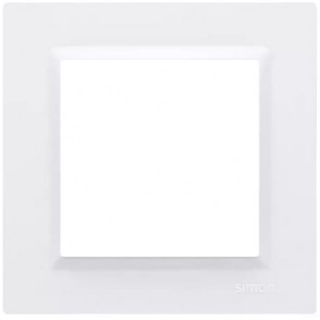 Simon10 Ramka 1-krotna CR1/11 biała SIMON