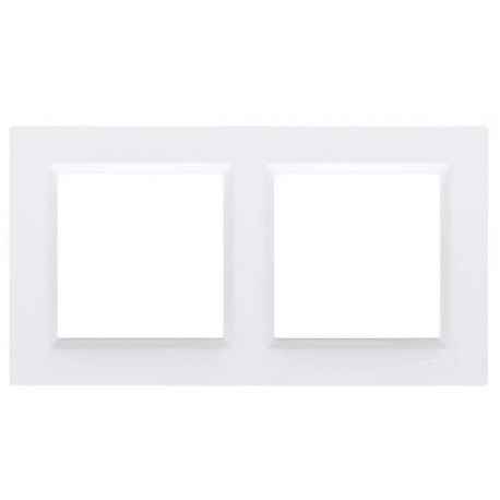 Simon10 Ramka 2-krotna CR2/11 biała SIMON