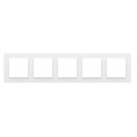 Simon10 Ramka 5-krotna CR5/11 biała SIMON