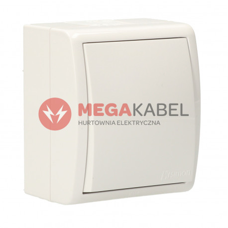 Aquarius Łącznik jednobiegunowy bryzgoszczelny IP54 AQW1/11 biały SIMON