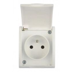 Aquarius Gniazdo 1-krotne z uziemieniem  AQGZ1/11 biały SIMON