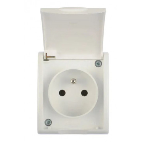 Aquarius Gniazdo 1-krotne z uziemieniem  AQGZ1/11 biały SIMON