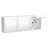 Aquarius 3gang grounded socket AQGZ1-3/11 white SIMON
