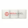 Aquarius 3gang grounded socket AQGZ1-3/11 white SIMON