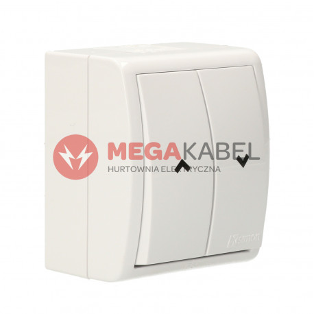 Aquarius Przycisk żaluzjowy hermetyczne 2-bieg AQZ1/11 biały SIMON